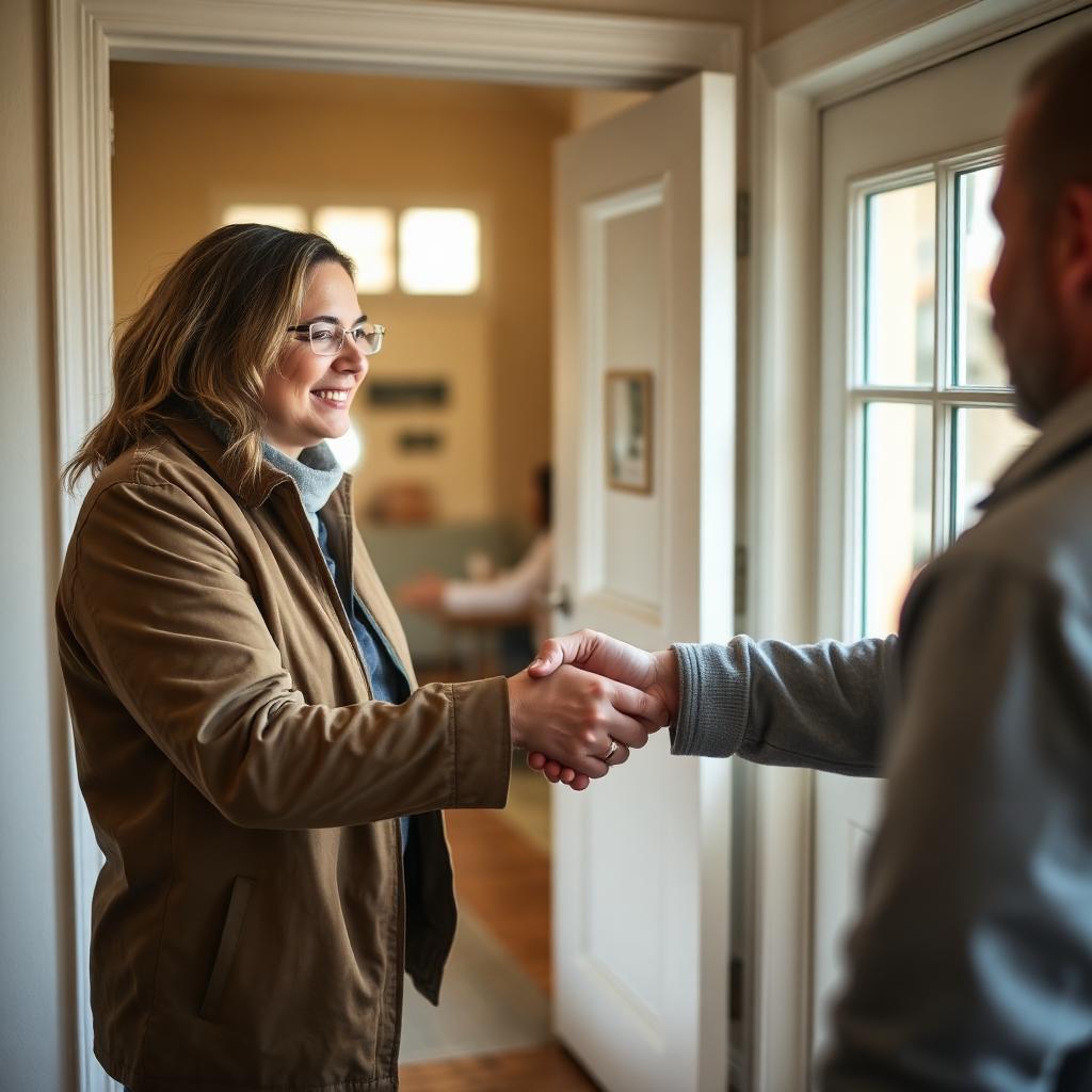 Case manager helping a returning citizen with housing placement